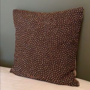 Beaded decorative pillow